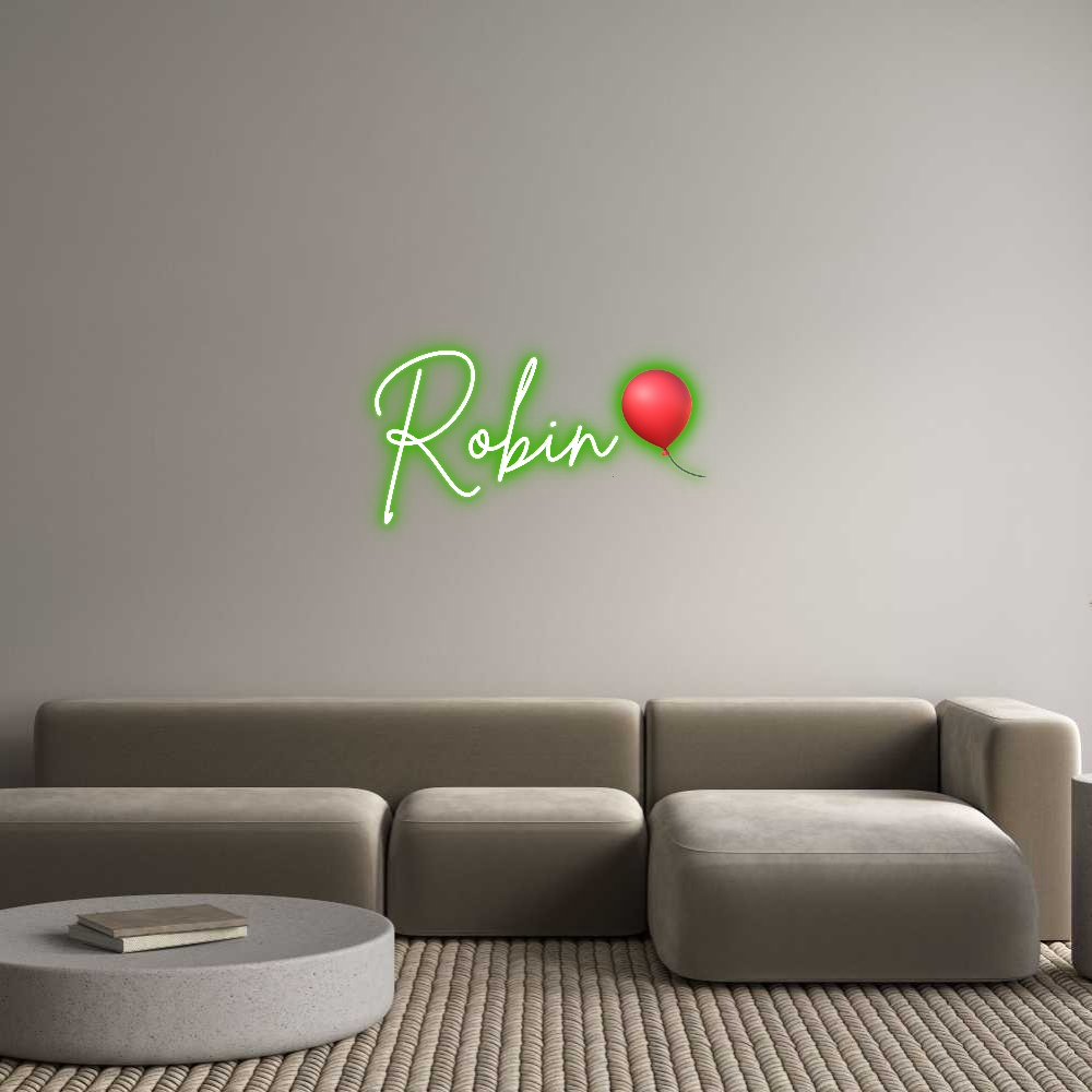 Custom Neon Sign Online Editor Robin🎈