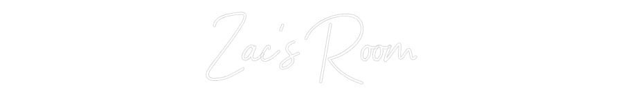 Insegna al neon personalizzata Editor online Zac's Room