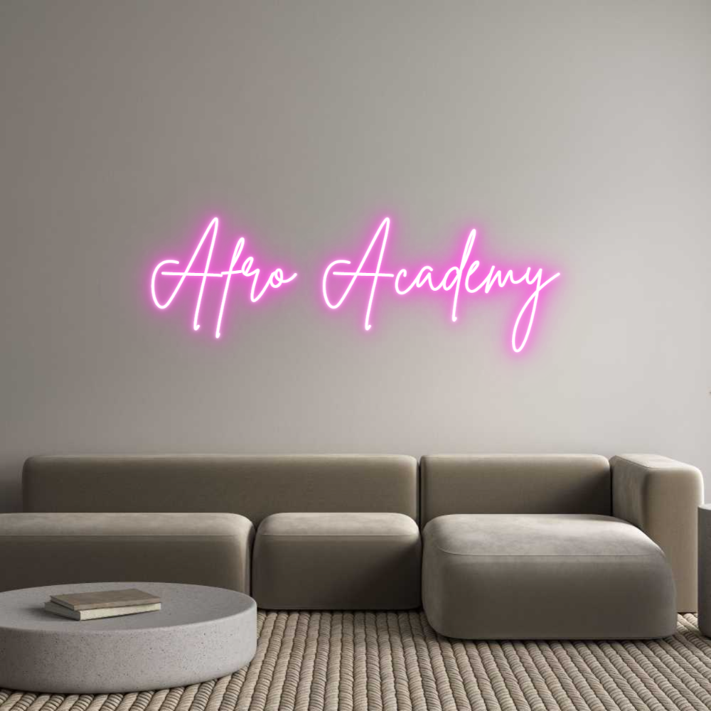Custom Neon Sign Online Editor Afro Academy