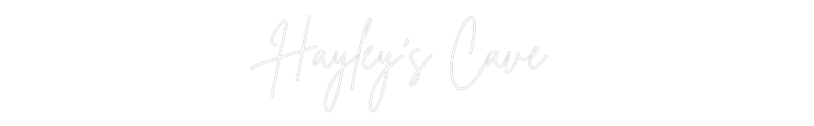Editora Online de Letreiros de Neon Personalizados Hayley's Cave