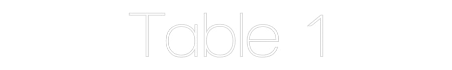 Custom Neon Sign Online Editor Table 1