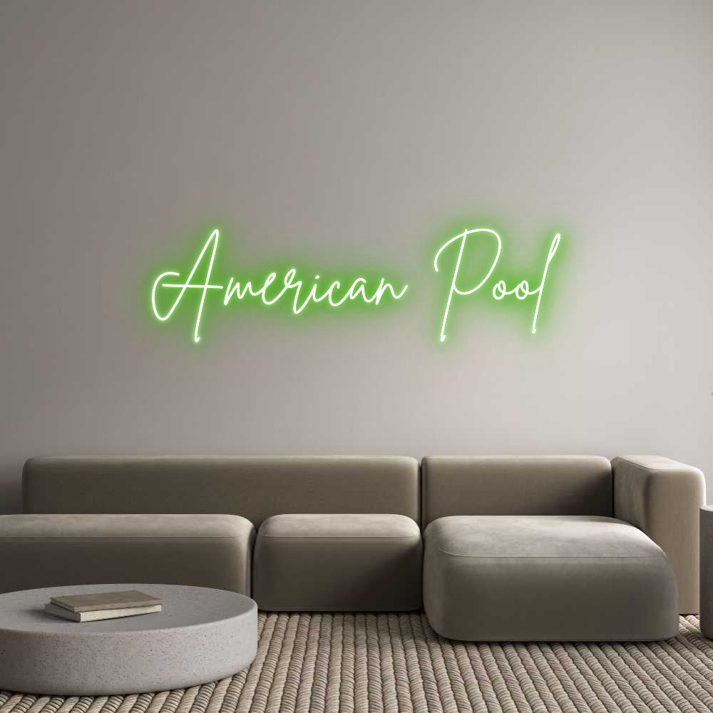 Custom Neon Sign Online Editor American Pool