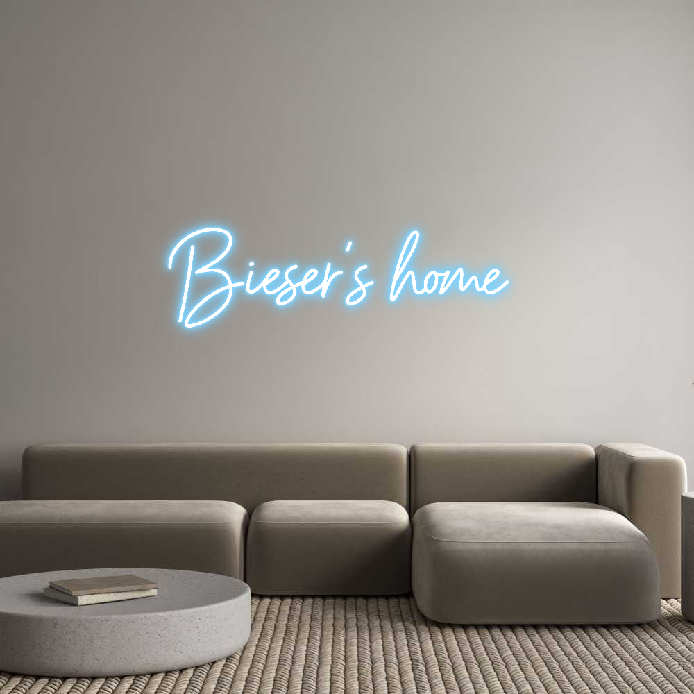 Editor online di insegne al neon personalizzate Bieser's home