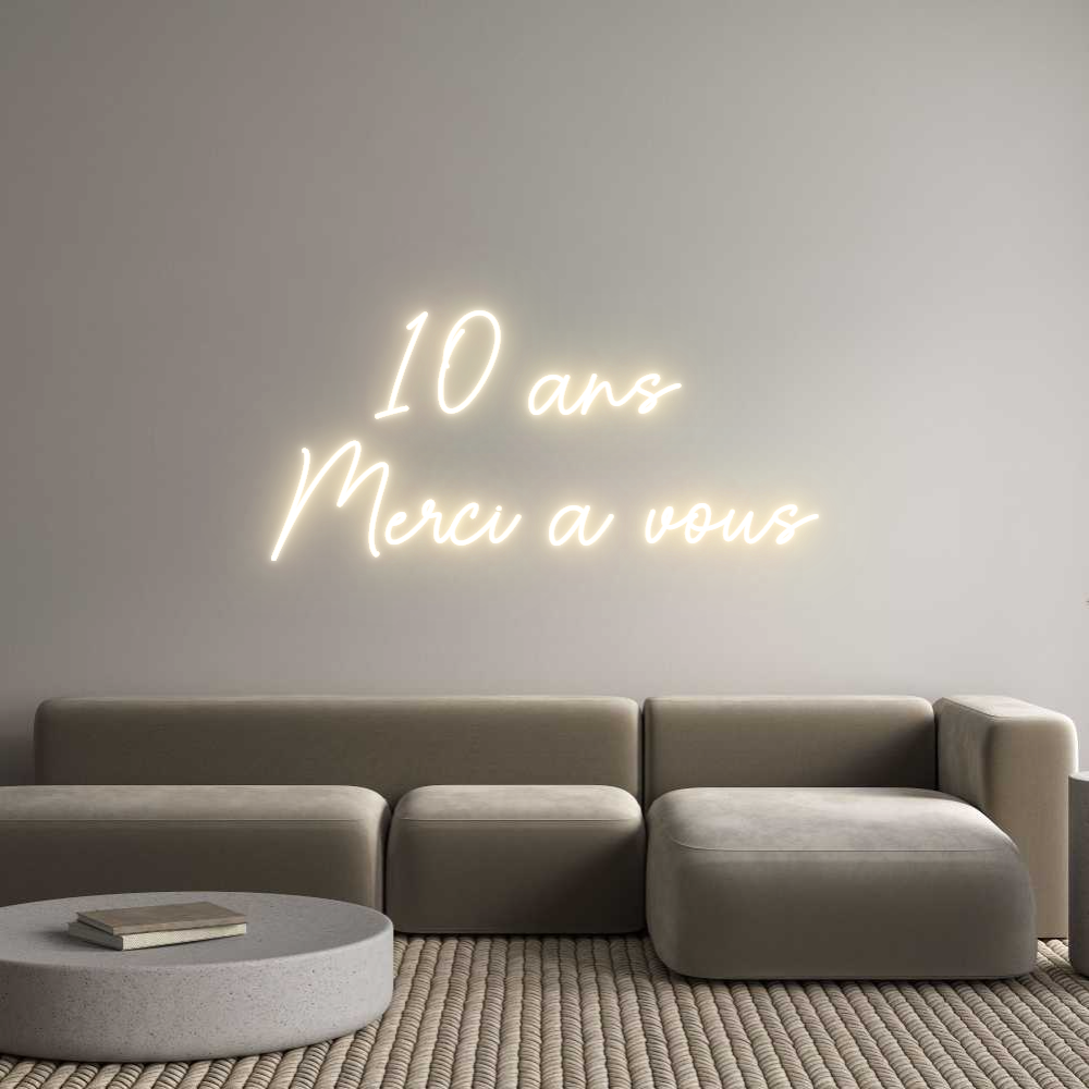 Custom Neon Sign Online Editor 10 ans
Merc...