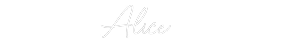Custom Neon Sign Online Editor Alice