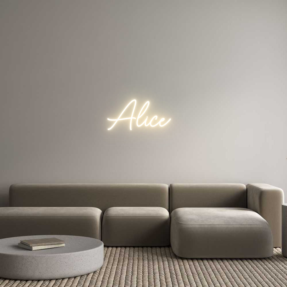 Custom Neon Sign Online Editor Alice