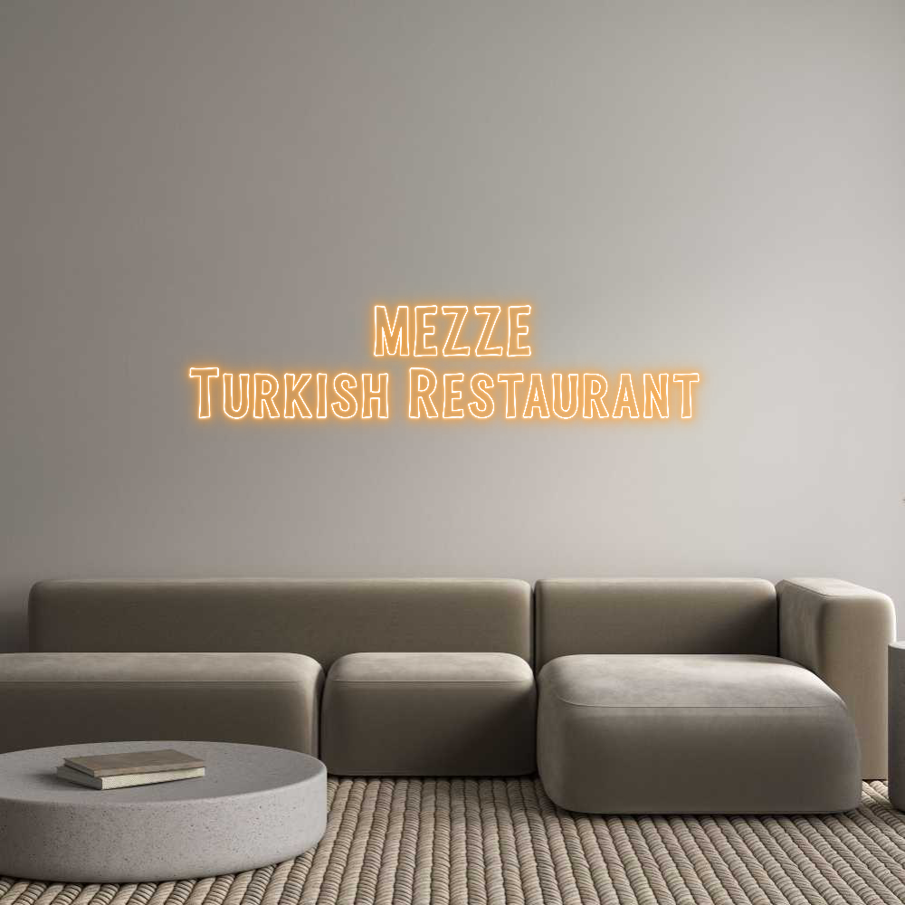 Custom Neon Sign Online Editor MEZZE
Turkis...