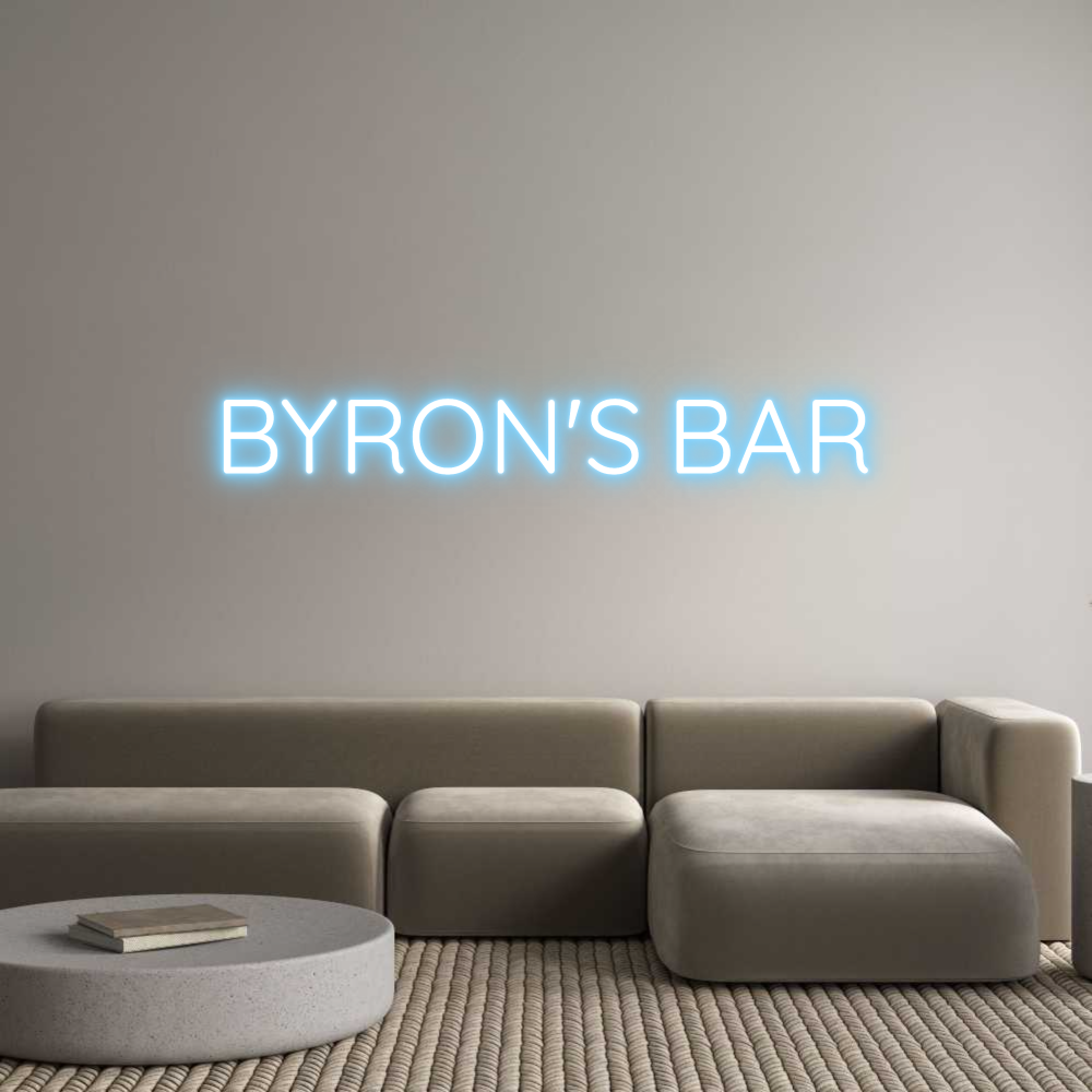 Custom Neon Sign Online Editor BYRON'S BAR
