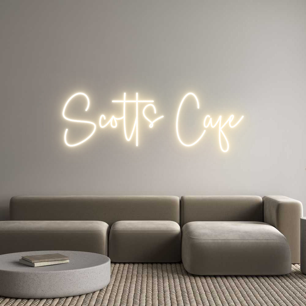 Custom Neon Sign Online Editor Scotts Cafe