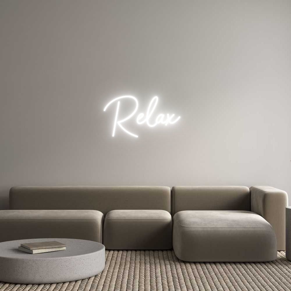 Editor online di insegne al neon personalizzate Relax