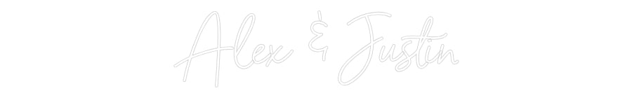 Editor online di insegne al neon personalizzate Alex & Justin