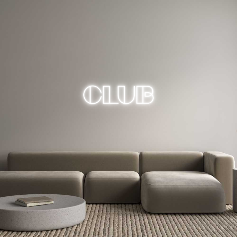 Editor online di insegne al neon personalizzate CLUB