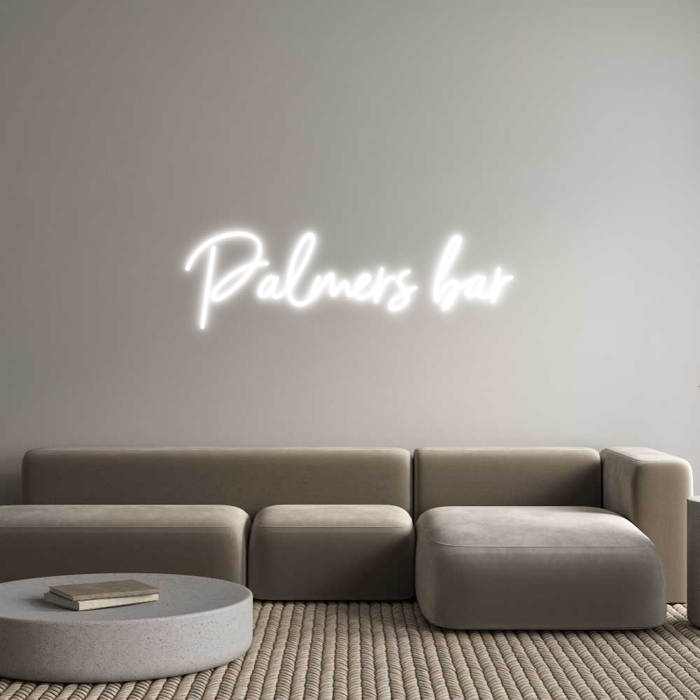 Custom Neon Sign Online Editor Palmers bar