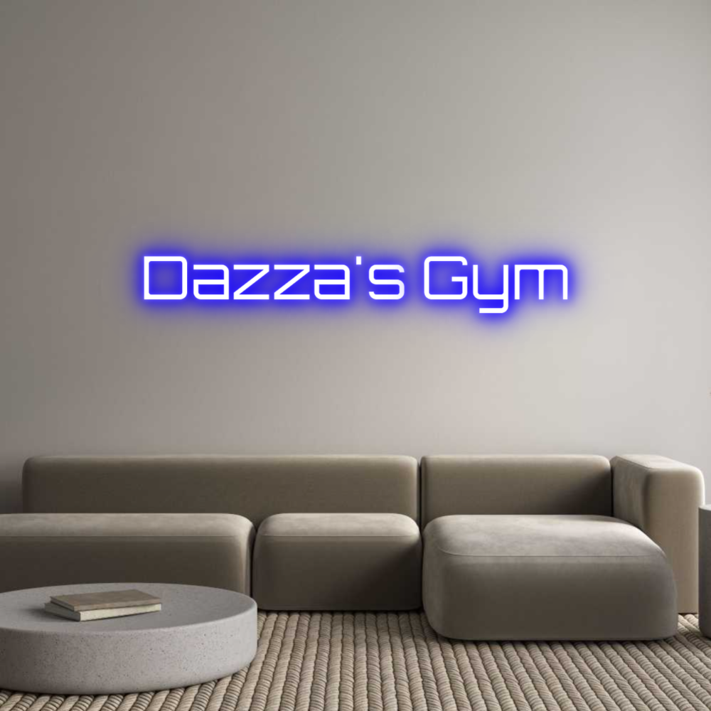 Editor on-line de letreiros de neon personalizados Dazza's Gym