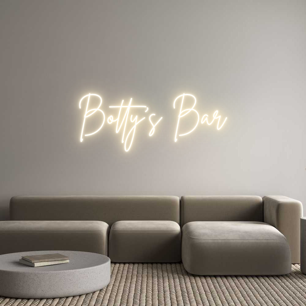 Custom Neon Sign Online Editor Botty's Bar