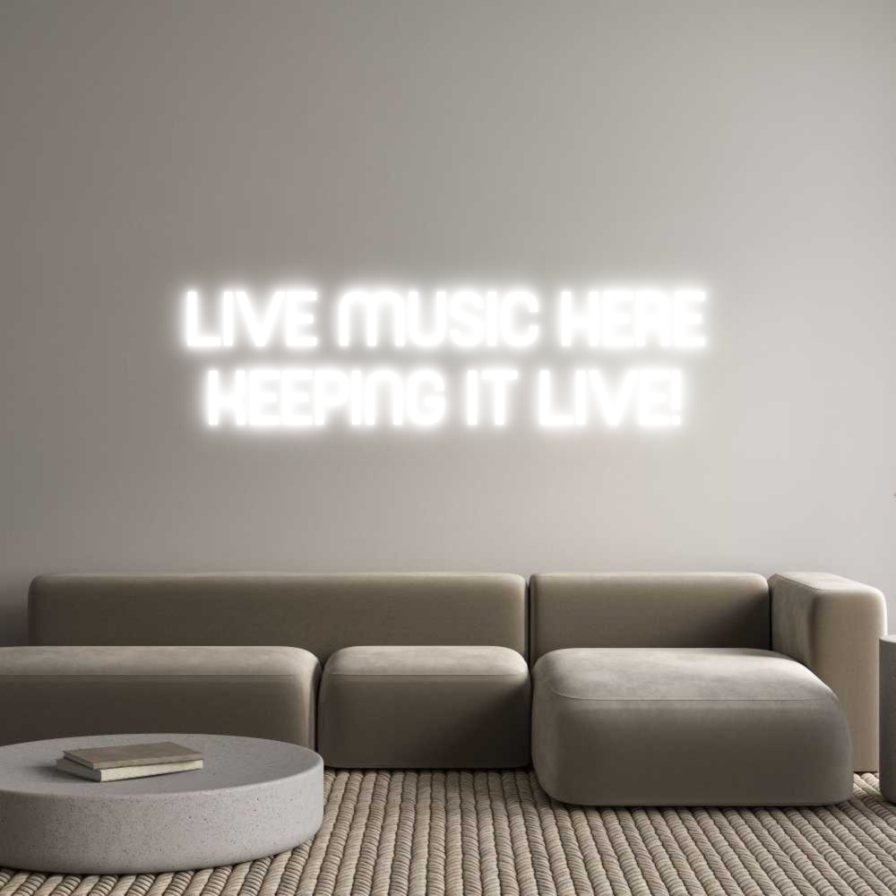 Custom Neon Sign Online Editor LIVE MUSIC HE...