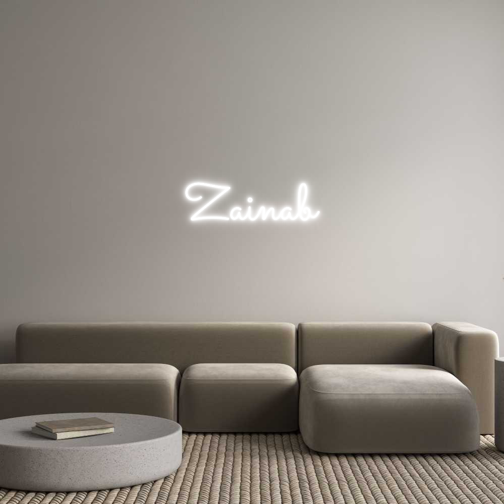 Custom Neon Sign Online Editor Zainab