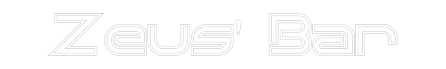 Editor en línea de letreros de neón personalizados Zeus' Bar