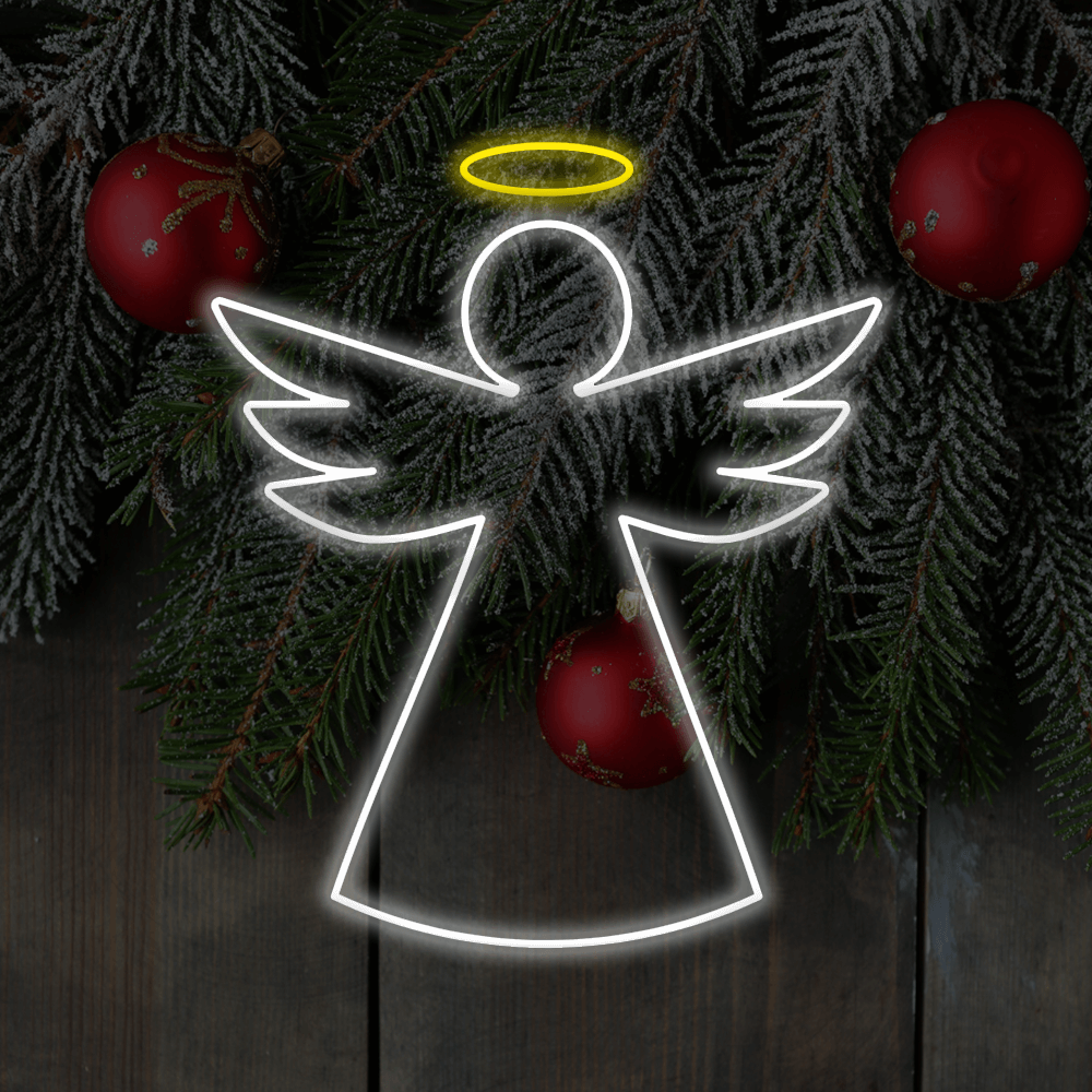 Christmas angel neon sign