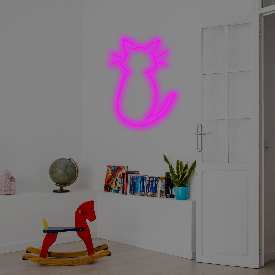 Señal de neón liderado por gato - Planeta Neon Made in London Neon Signs
