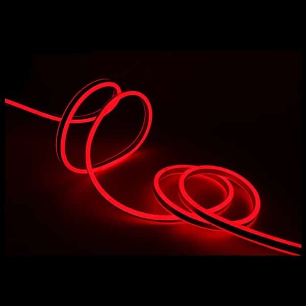 Bande lumineuse néon rouge à intensité variable