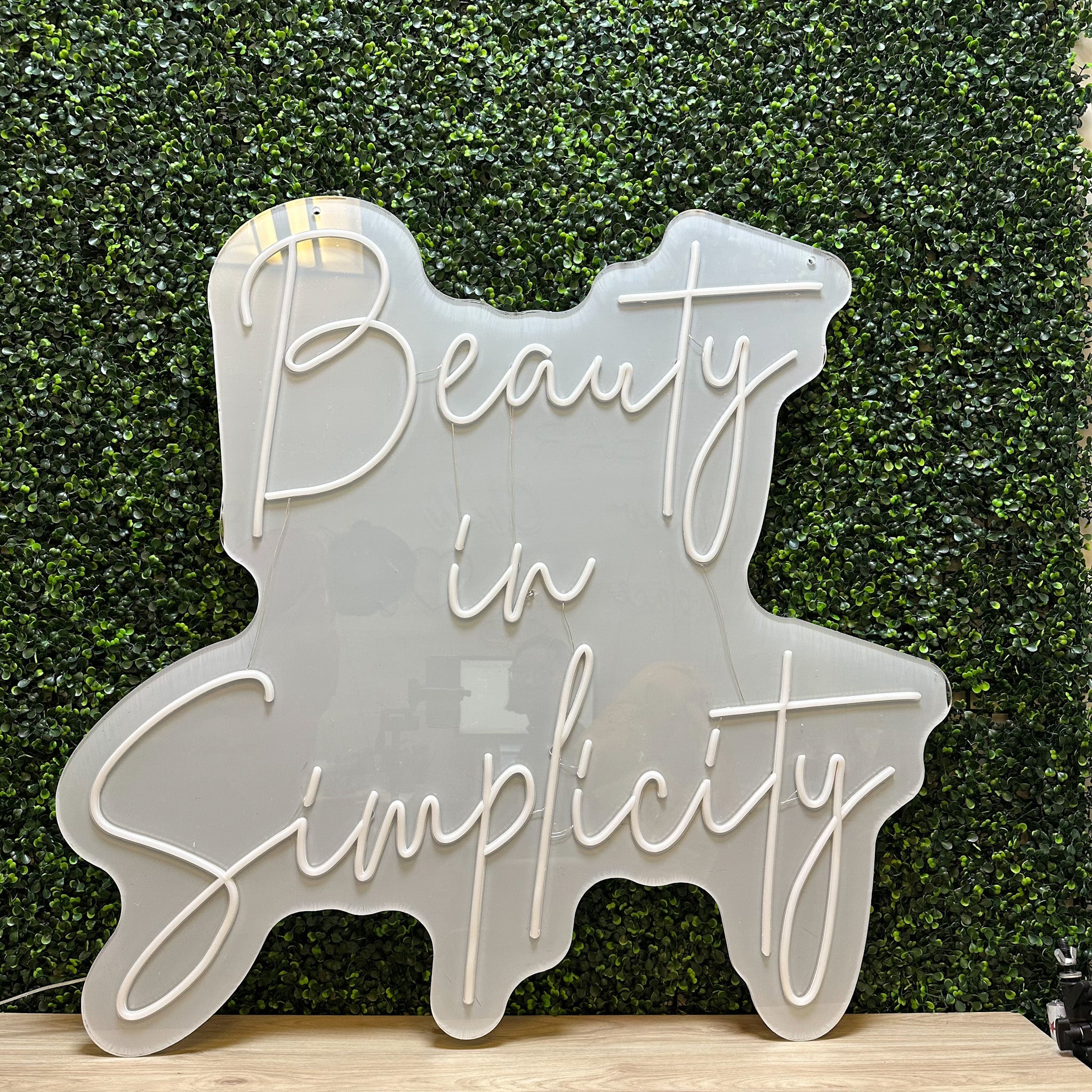 Beauty in Simplicity RS LED Neon Sign - Made In London
