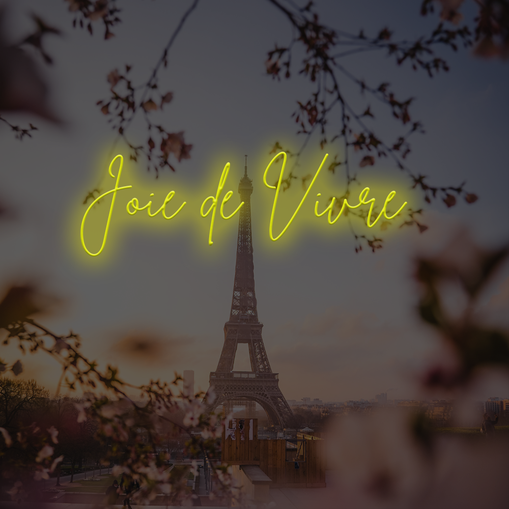 Joie De Vivre French LED Neon Sign - Made in London Neon Signs