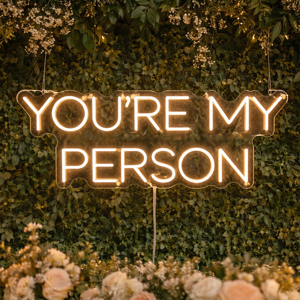 Du er min person ledet neonskilt - laget i London Wedding Neon Signs