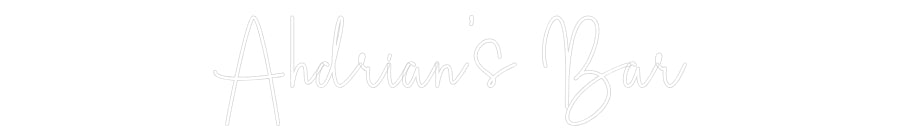 Editor en línea de letreros de neón personalizados Ahdrian's Bar