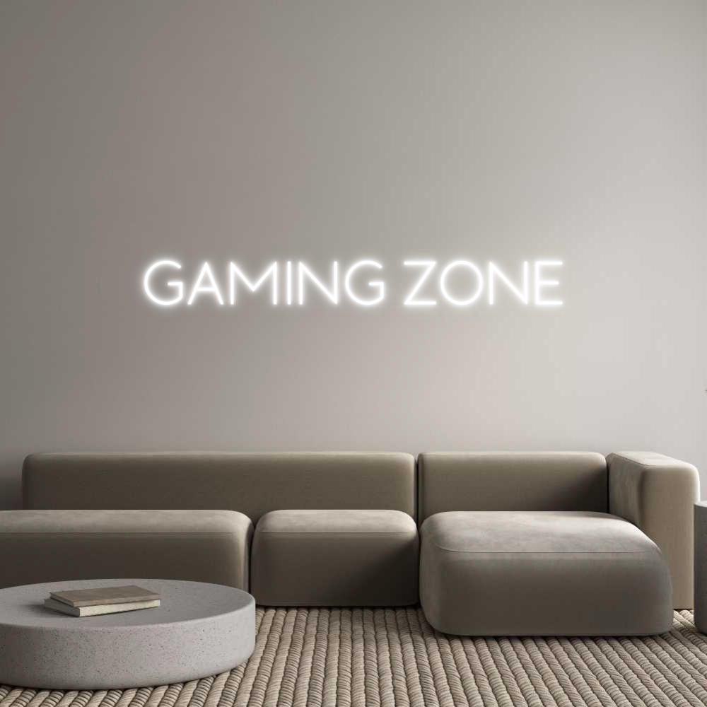 Editor online di insegne al neon personalizzate GAMING ZONE