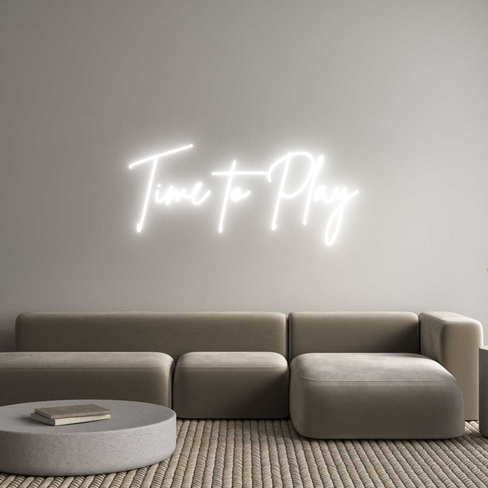 Custom Neon Sign Online Editor Time to Play