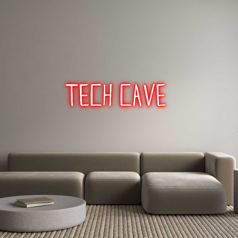 Editor online di insegne al neon personalizzate Tech Cave
