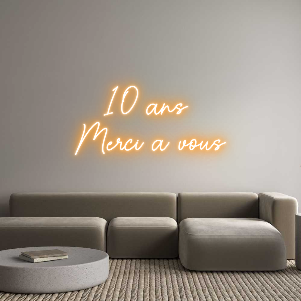Custom Neon Sign Online Editor 10 ans
Merc...