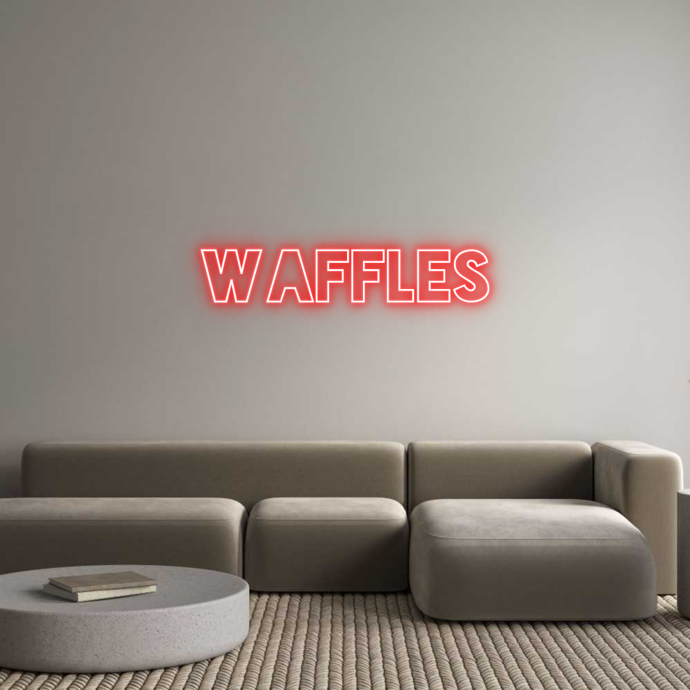 Custom Neon Sign Online Editor Waffles
