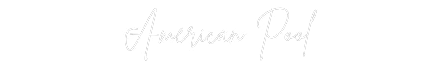 Custom Neon Sign Online Editor American Pool