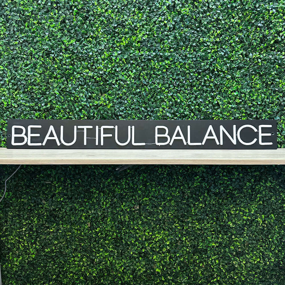 Beautiful Balance Black backboard RS LED Neon Sign