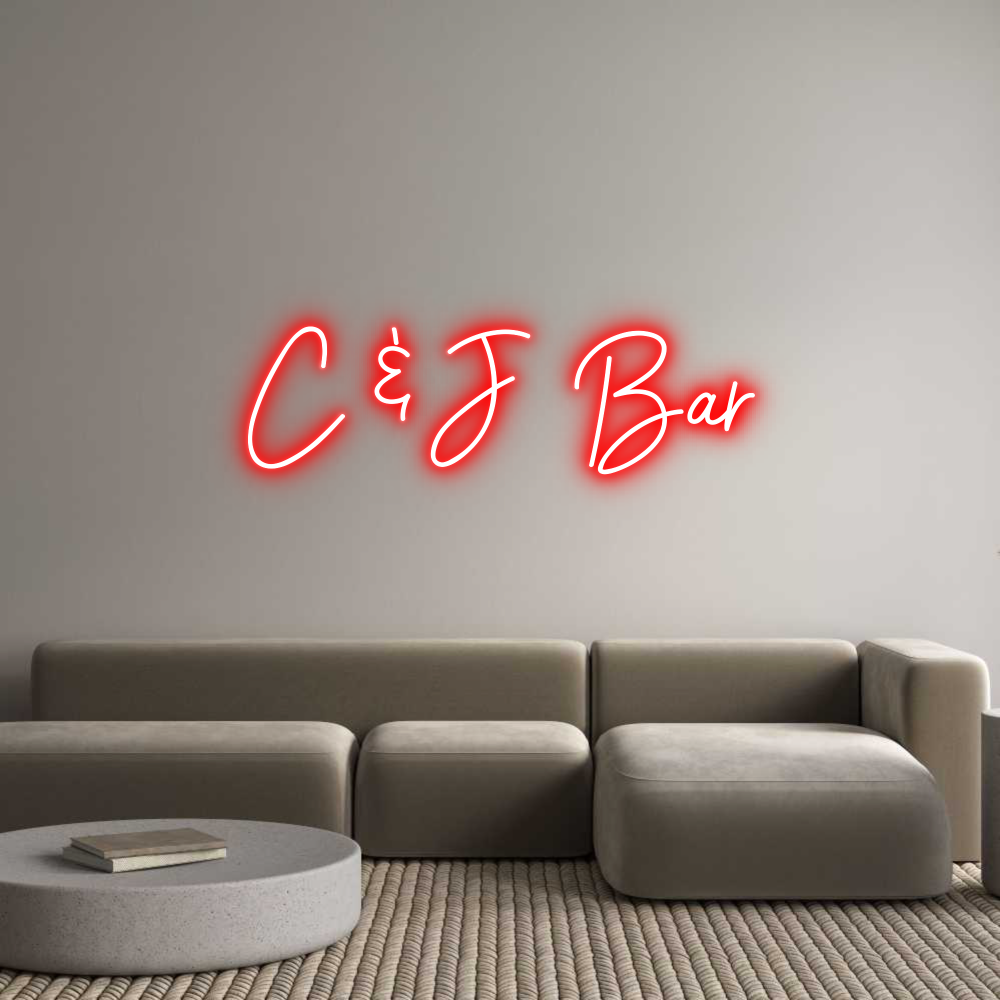 Custom Neon Sign Online Editor C & J Bar