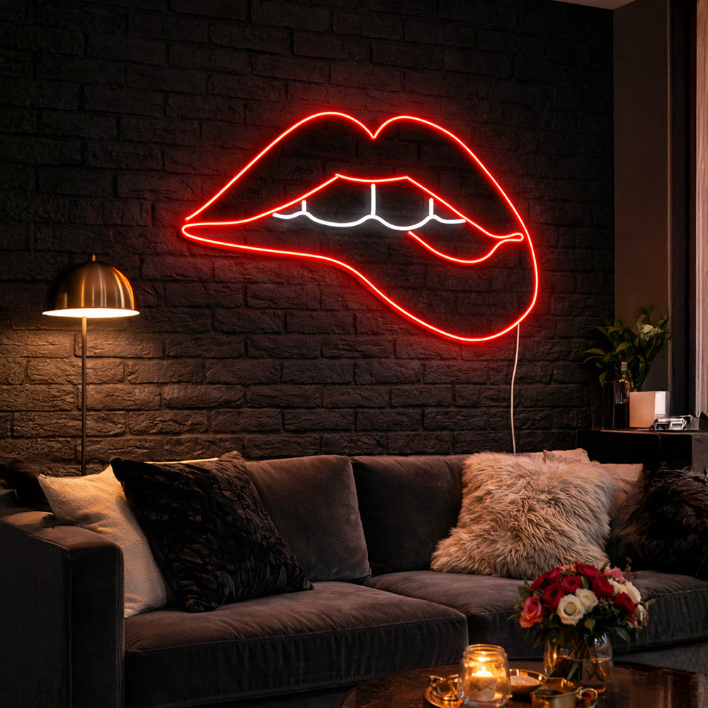 Miter les lèvres LED NEON SIGNE - PLANET NÉON MADE À LONDON SIGNES NÉON