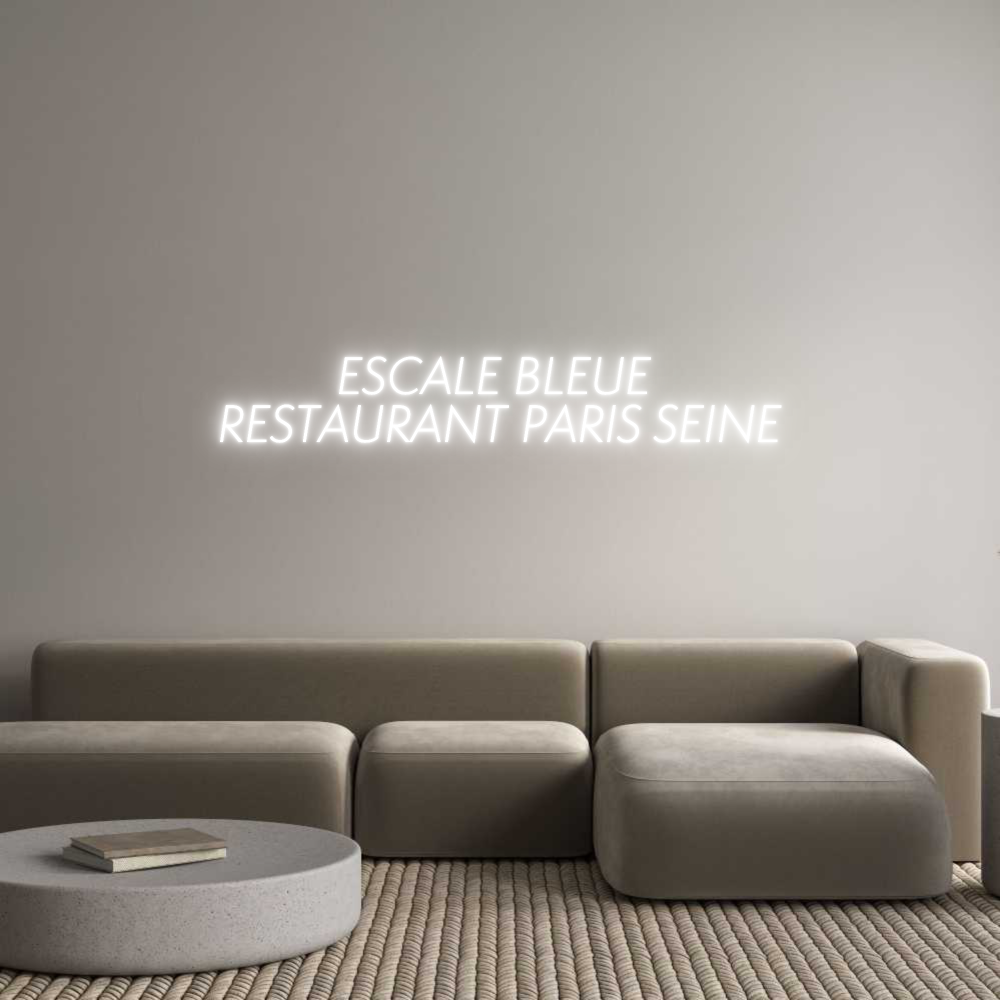 Custom Neon Sign Online Editor ESCALE BLEUE ...