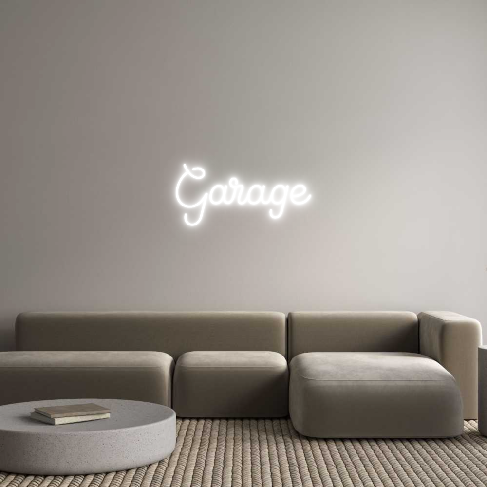 Editor online di insegne al neon personalizzate Garage