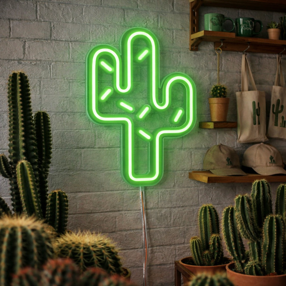 Kaktus ledde neonskylt - Planet Neon Made in London Neon Signs