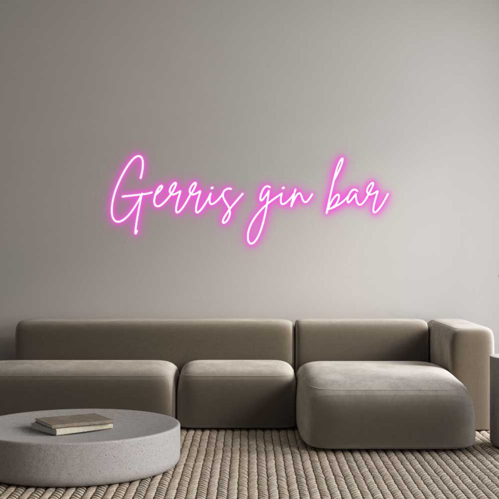 Custom Neon Sign Online Editor Gerris gin bar