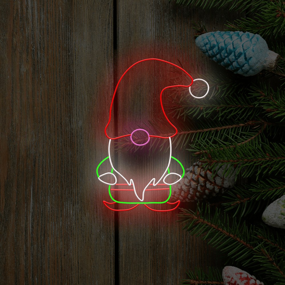 Christmas Gnome LED Neon Sign - Made in London Neon Signs - Planet Neon