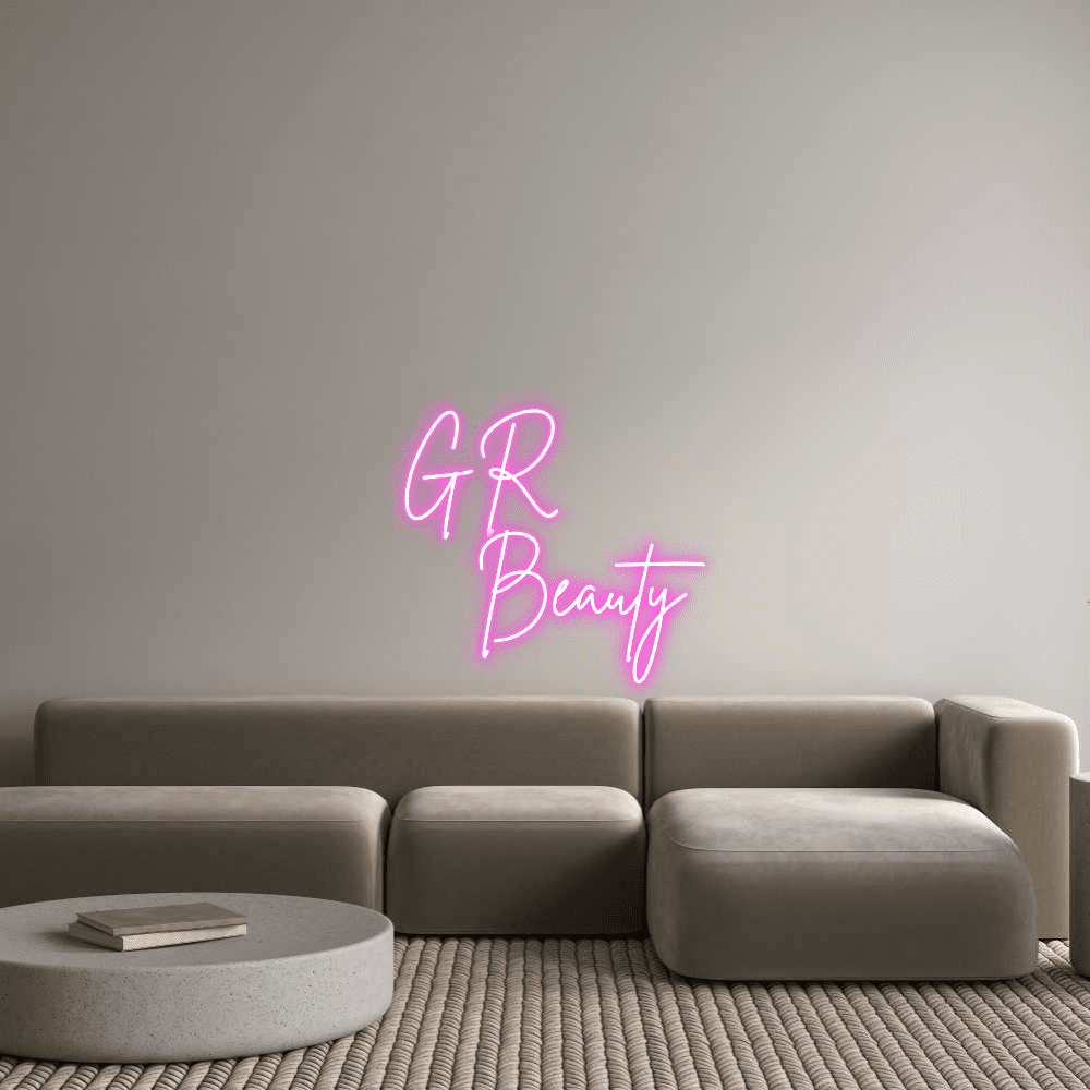Custom Neon Sign Online Editor GR Beauty - Planet Neon