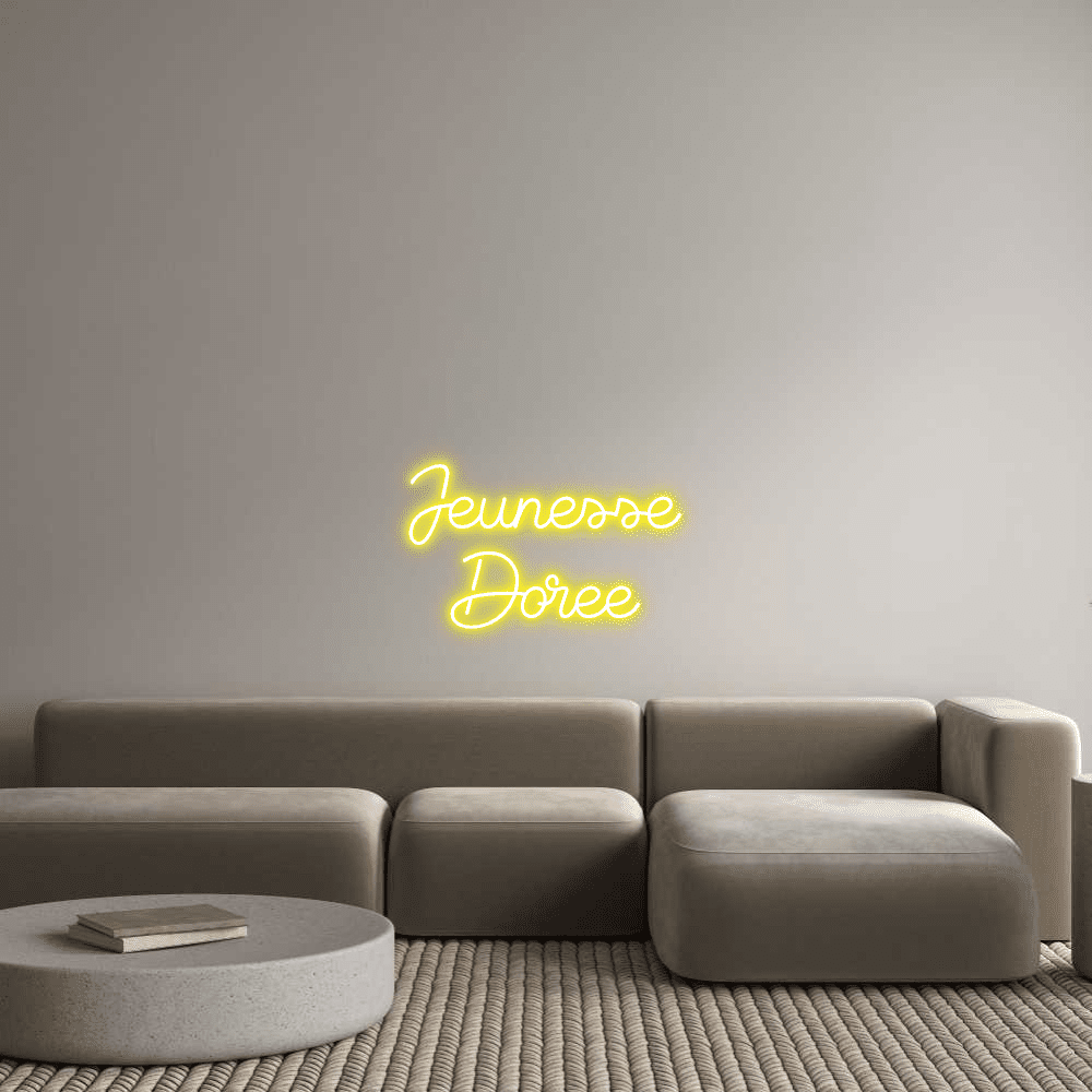 Custom Neon Sign Online Editor Jeunesse Doree - Planet Neon