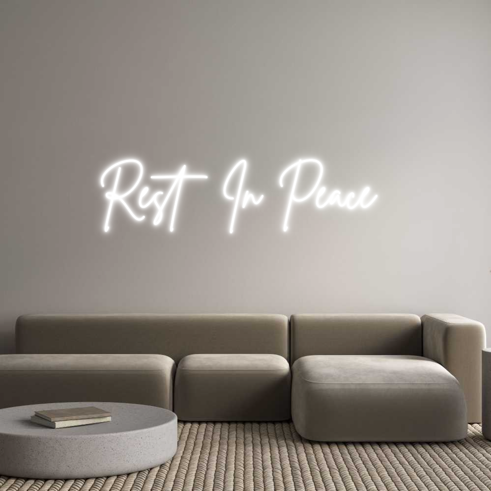 Custom Neon Sign Online Editor Rest In Peace