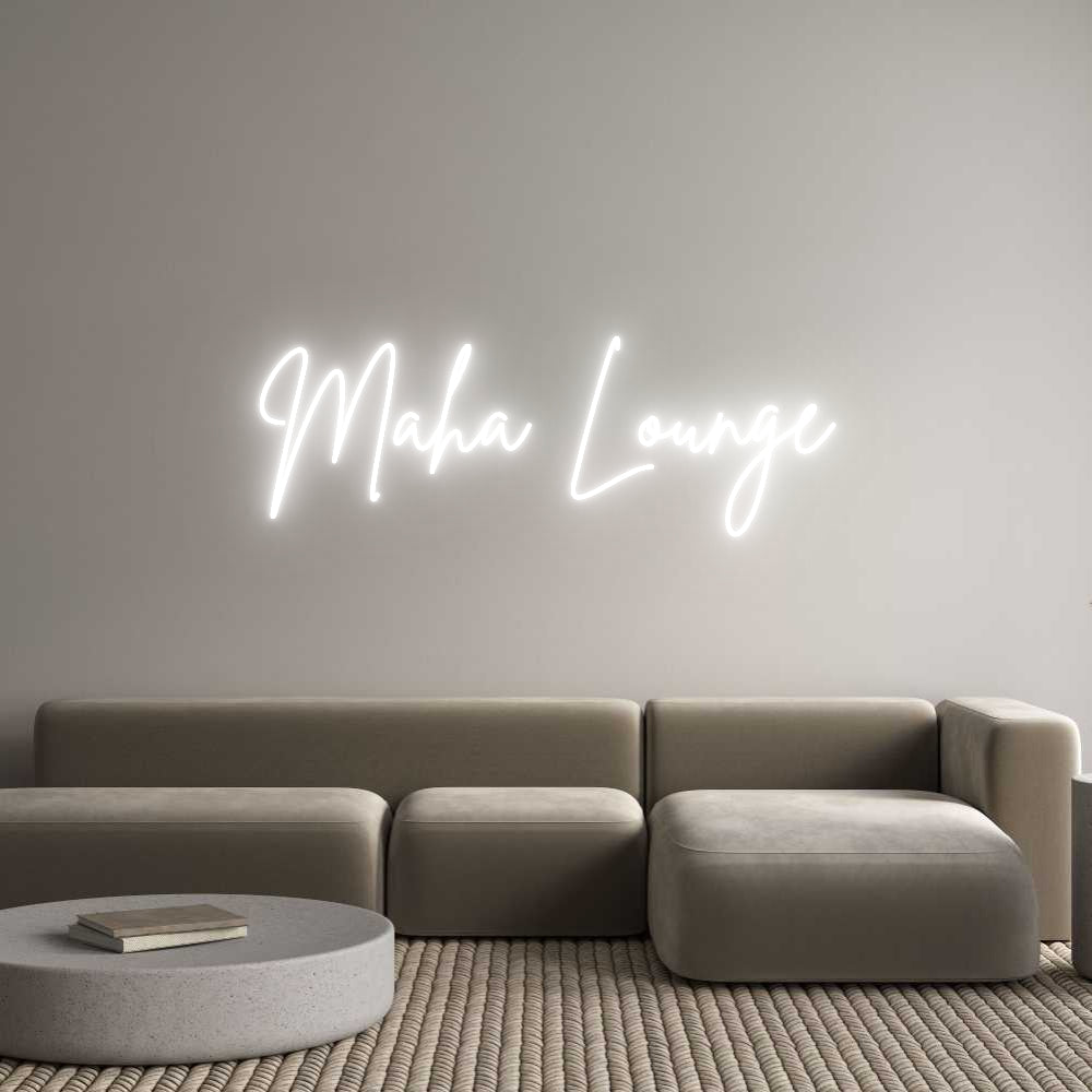 Custom Neon Sign Online Editor Maha Lounge