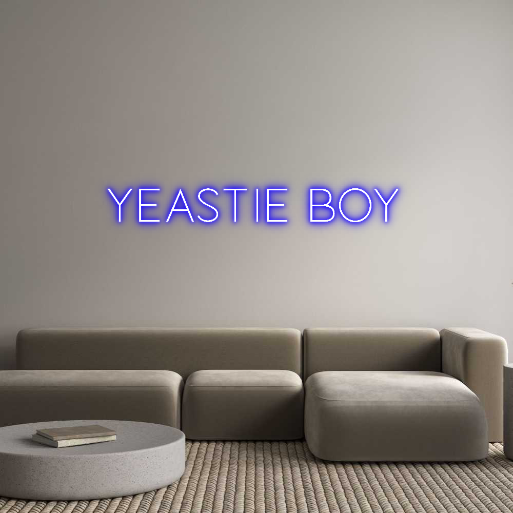 Aangepaste neonreclame online-editor Yeastie Boy
