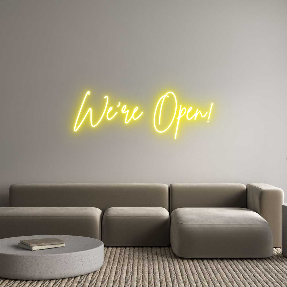 Custom Neon Sign Online Editor We're Open!