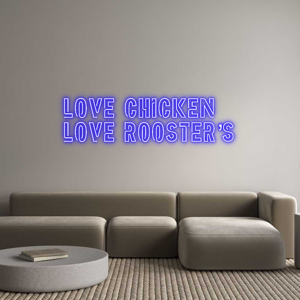 Custom Neon Sign Online Editor LOVE CHICKEN ...